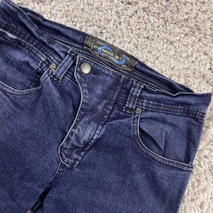 VTG Panno D'or Moto Jeans Men's Size 28 (27x27) Slim Fit Dark Wash Made in USA